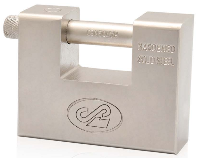 HARDENED SOLID STEEL RECTANGULAR PADLOCK