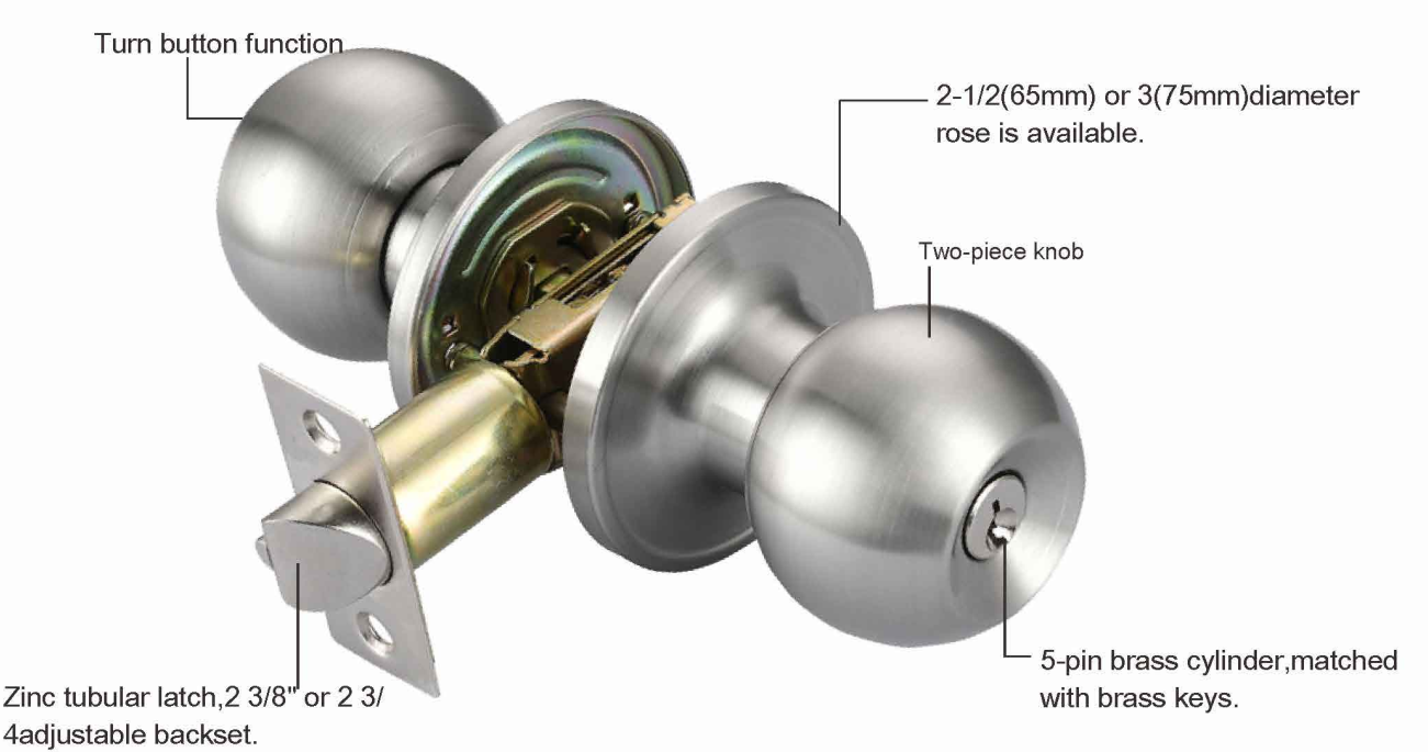 TUBULAR KNOB LOCK
