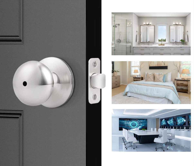 HALF-MOON SPINDLE TUBULAR KNOB LOCK