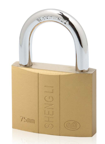 DUAL LINE IMITATE BRASS ATOM PADLOCK