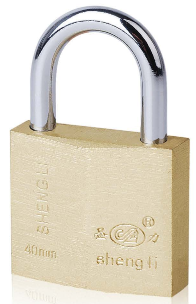 BRASS (SILVER) PAINTED RHOMBIC TYPE PADLOCK