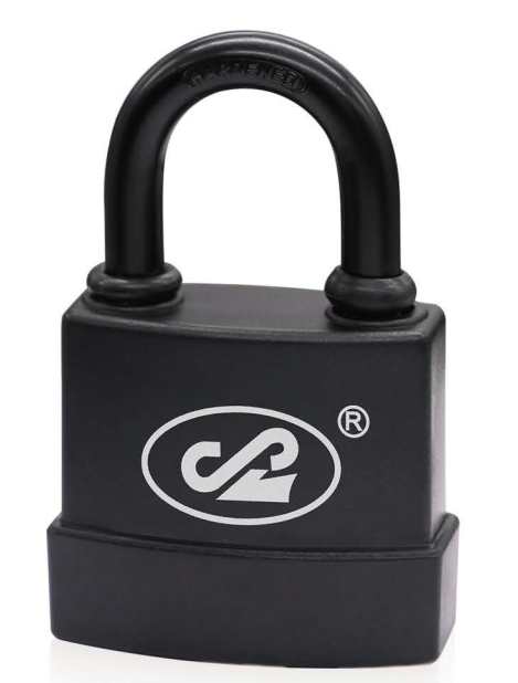 CURVED SHAPE PLASTIC WATERPROOF COVER STEEL PADLOCK (HARD BOTTOM COVER STYLE)